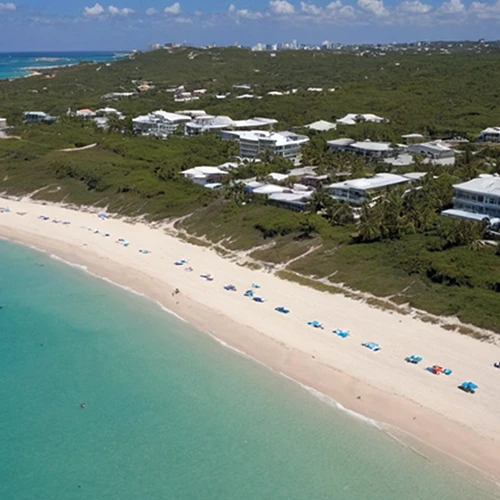 Aerial view of beach in St. Marteen Aerial view of beach in St. Marteen